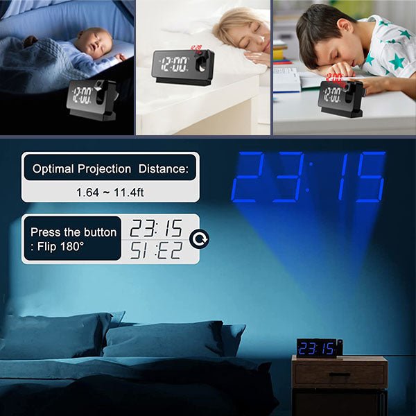 (🎁Early Christmas Sale🎁)Mirror projection alarm clock