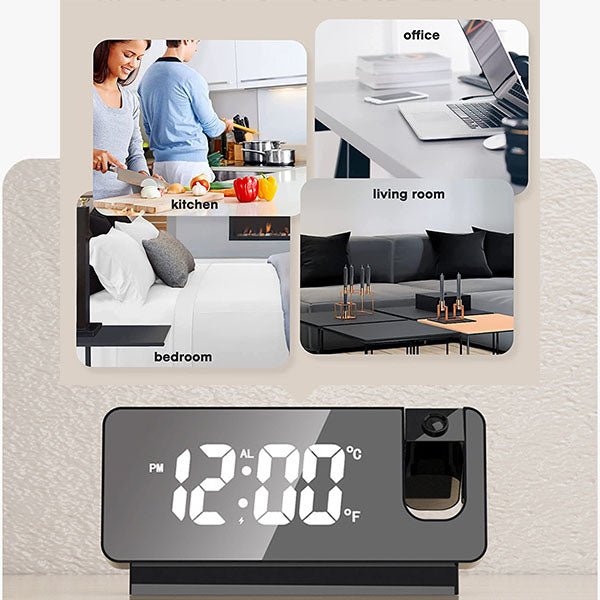 (🎁Early Christmas Sale🎁)Mirror projection alarm clock