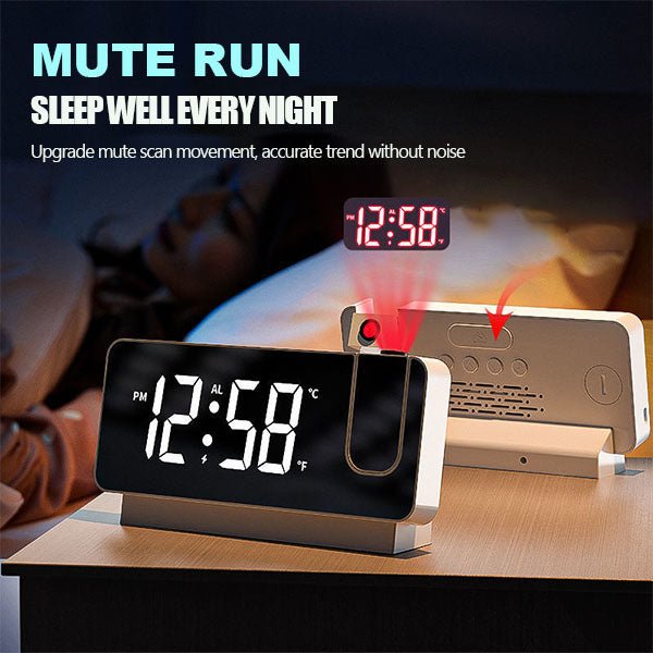 (🎁Early Christmas Sale🎁)Mirror projection alarm clock