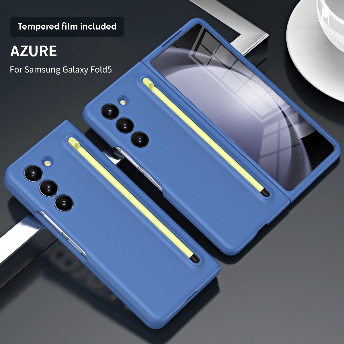 All-in-one Anti-fall Protective Case With Pen Tray Shell and Film Phone Case For Samsung Galaxy Fold 4 Fold 5