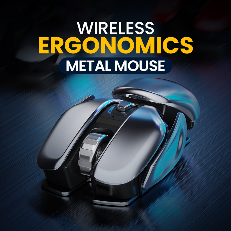 Wireless Ergonomics Metal Mouse